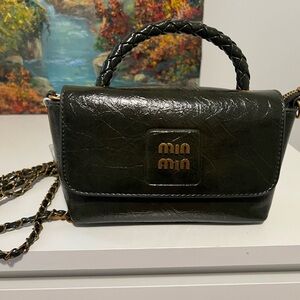 Black Leather Crossbody Bag